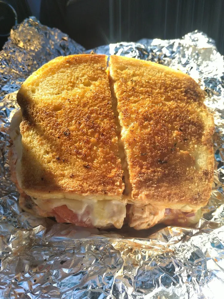 Buffalo Chicken Toasted Cheese Sandwich