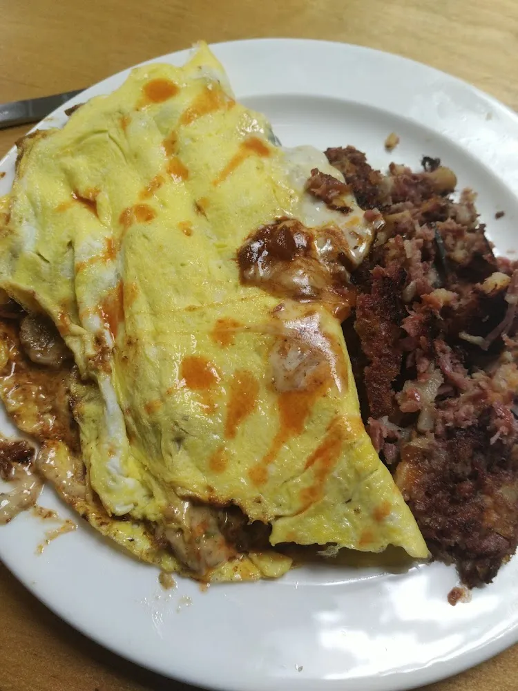 Mexican Omelette with Corn Beef Hash