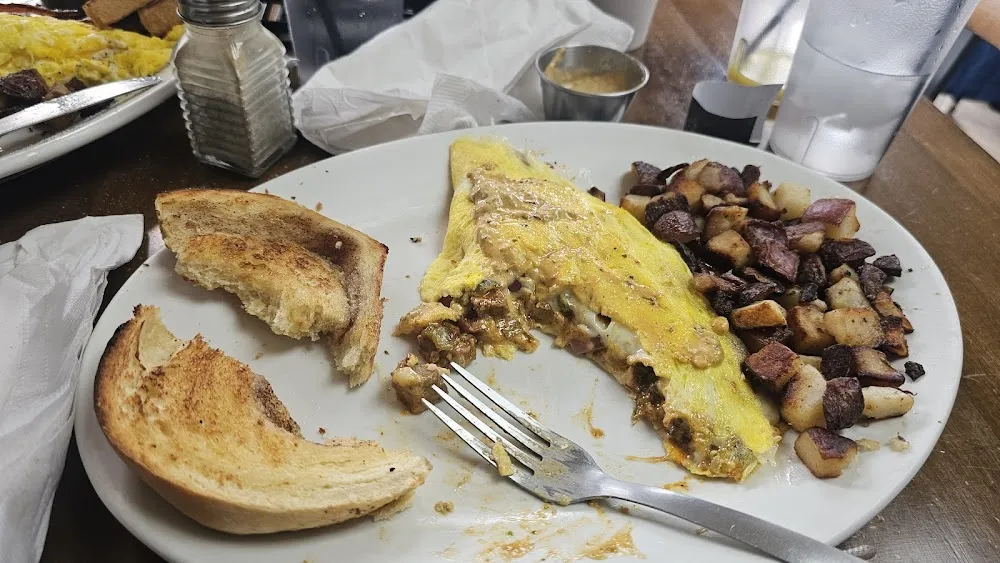 Vegetable Omelette Marble Rye Toast